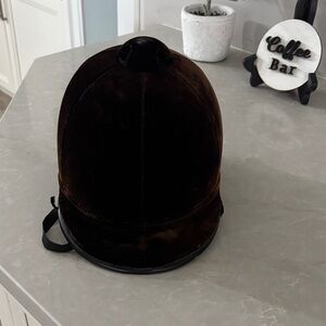 Brown Equestrian Riding Helmet used for Kentucky Derby Party